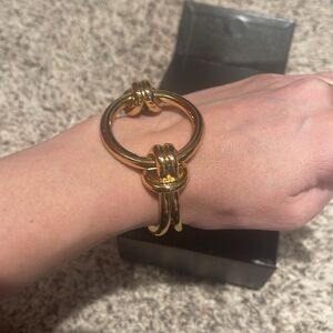 J.Crew knotted gold tone bangle
